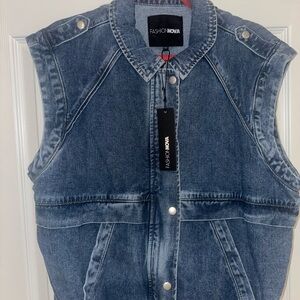 Fashion Nova Blue Denim Vest